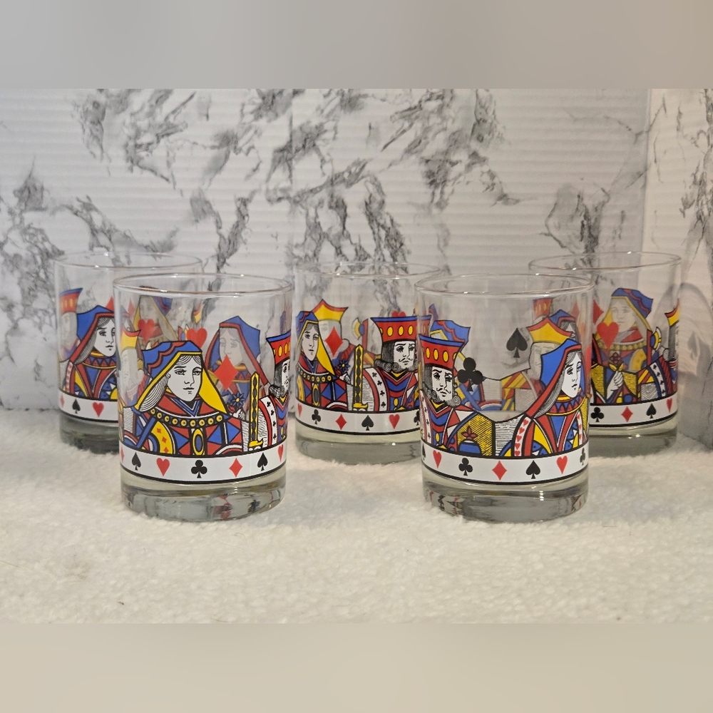 Playing Card Themed Glasses Set